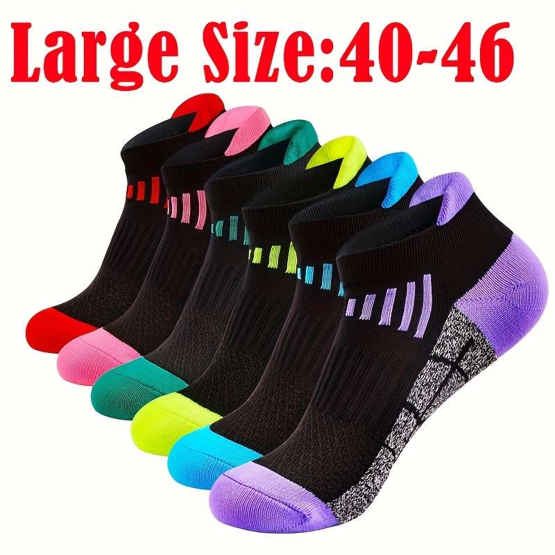 6 Pairs Mixed Colors One Size High Elastic Socks