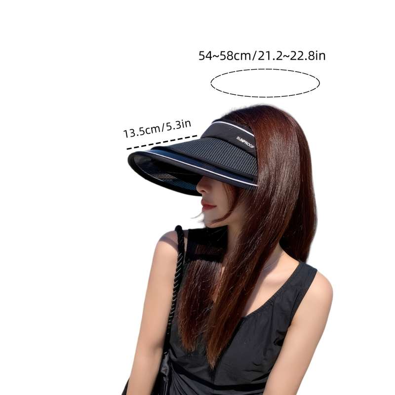 1pc Unisex Summer Sun Visor Hats with UV Protection Breathable Nylon Design for Outdoor Activ