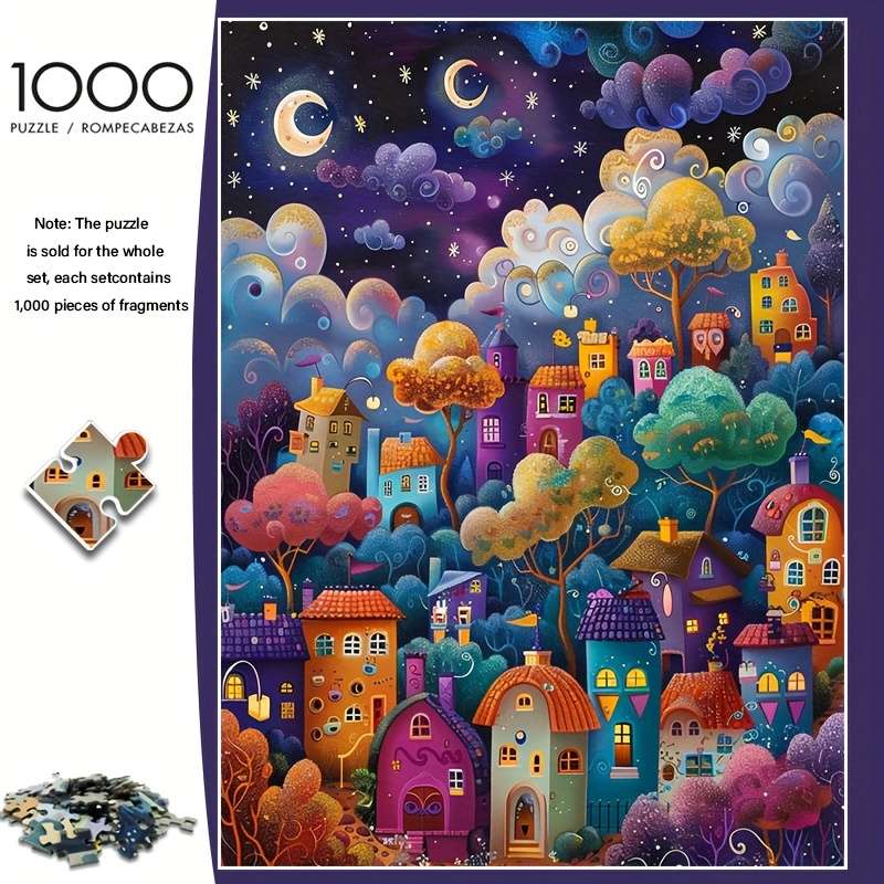 1000pcs Adult Puzzle Challenging Large-Scale Jigsaw High-Quality Thick Paper Dura