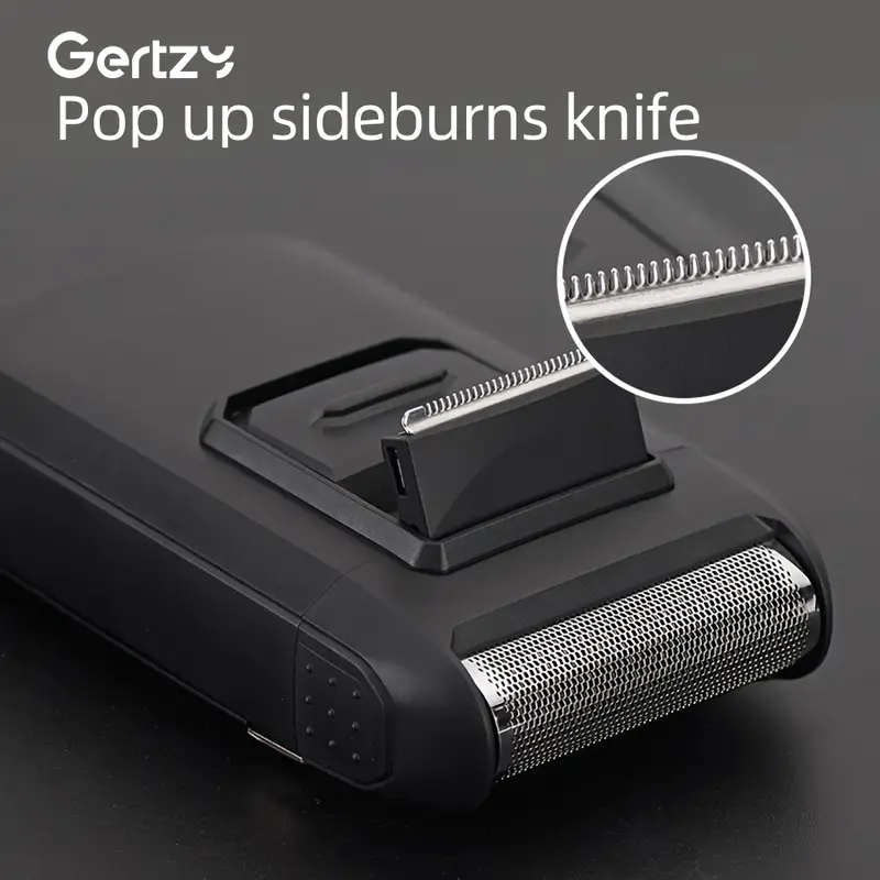 1pc Men's Electric Shaver USB Rechargeable Multifunctional Foil Razor with Brush for Home Salon Use