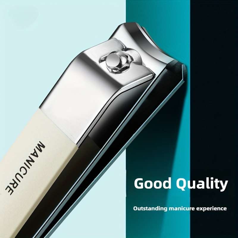2pcs Classic Stainless Steel Nail Clippers and Nail File Set with Storage Case Sharp Concave E