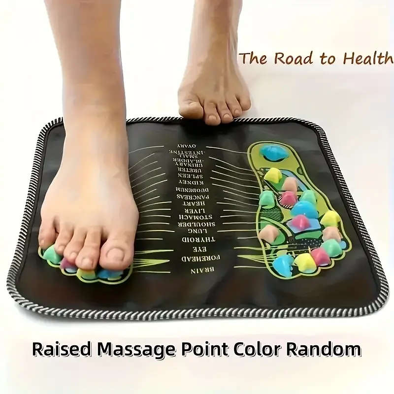 1pc Foot Massage Mat with Pebble Design Plastic Massage Pad for Feet Fitness and Relaxation Enhances