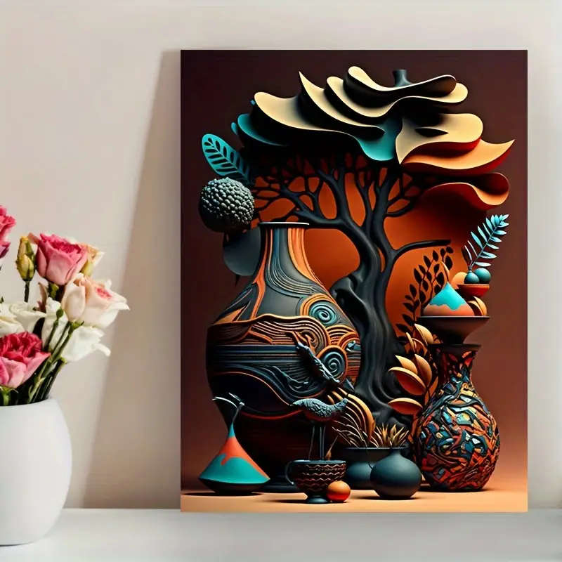 1pc African Art Abstract Canvas Poster Modern Home Wall Art Decor Waterproof Print Ideal Gift for Li