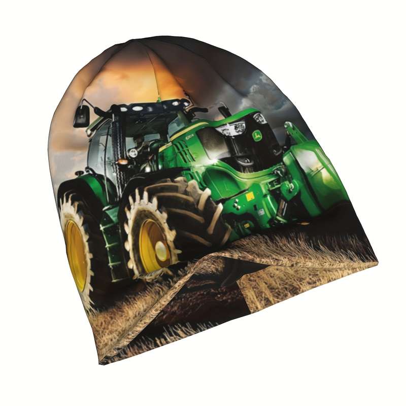 1pc Unisex 3D Truck Thin Beanies Caps Brimless Hat For Outdoor Activity Ideal Choice For Gift