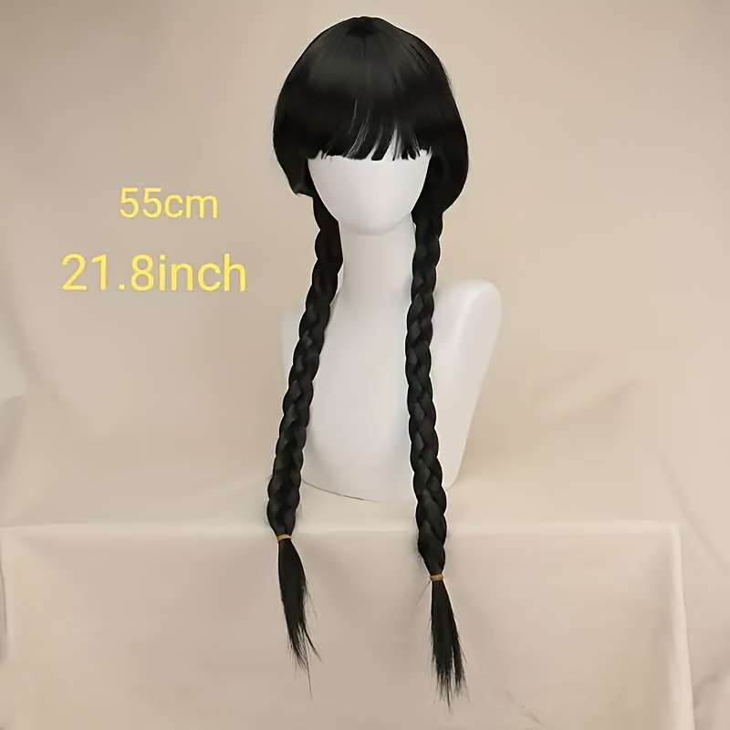 1Pc Black 55.88cm Fashion Design Wig