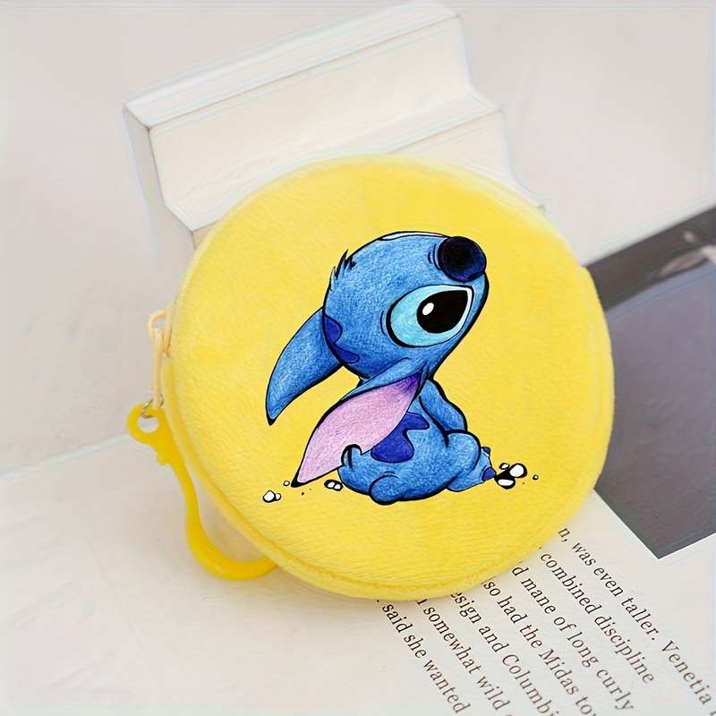 1pc Disney Stitch Small Change Bag Convenient for Daily Outings Dopamine Cute Girl's Heart Coin P