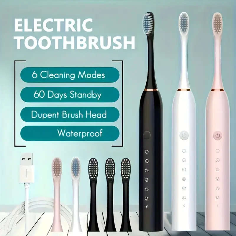 8PC Rechargeable Electric Toothbrush