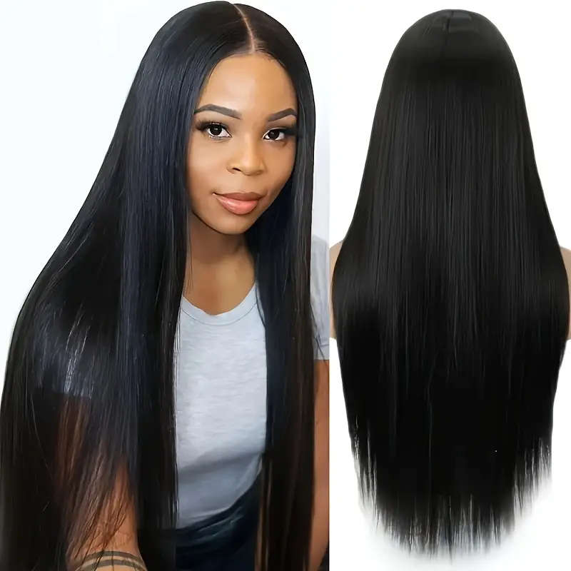 Women's Long Black Straight Wig