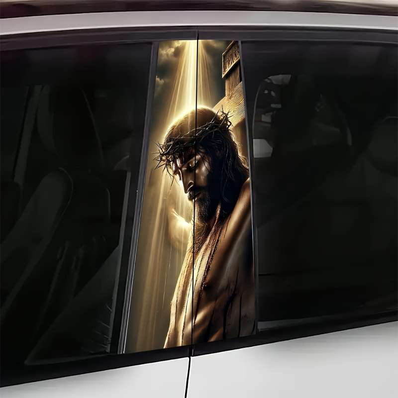 2pcs  Jesus Christian Themed Stickers