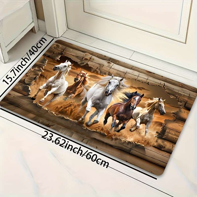 1Pc 19.69x31.49inch 50x80cm Wooden Wall Floor Mat