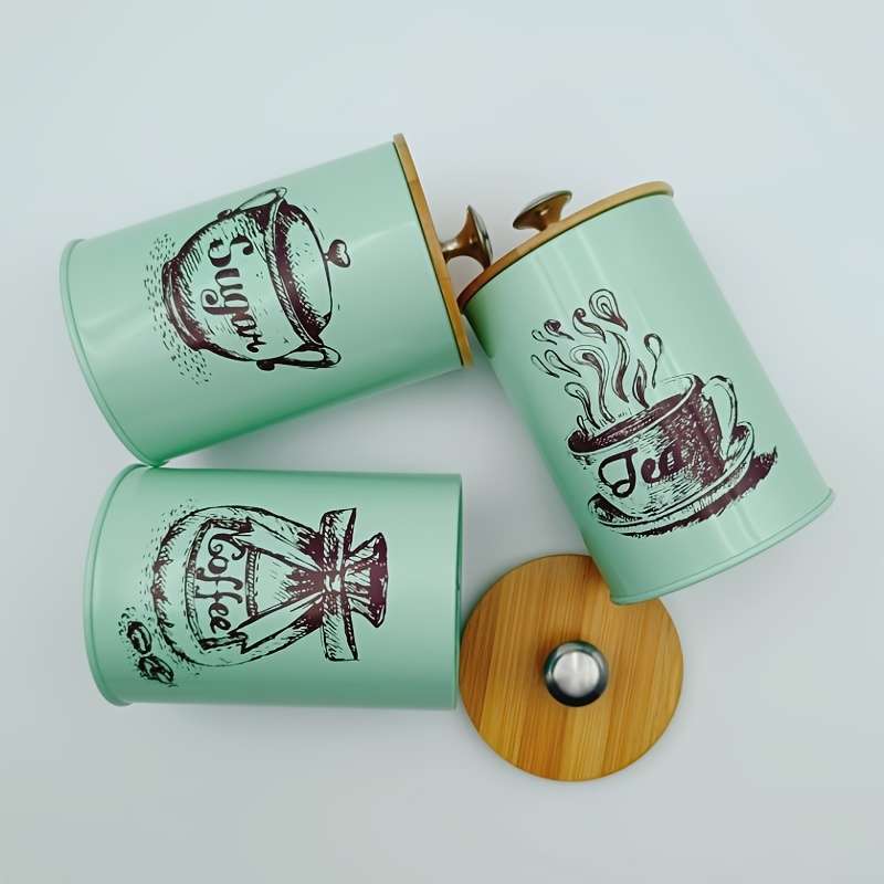 3pcs Set of Bamboo Lid Storage Containers