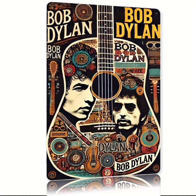 1pc 1 Bob Dylan-Inspired Metal Sign Vintage Decor for Home Office Bar Cafe   Durable Iron Wal