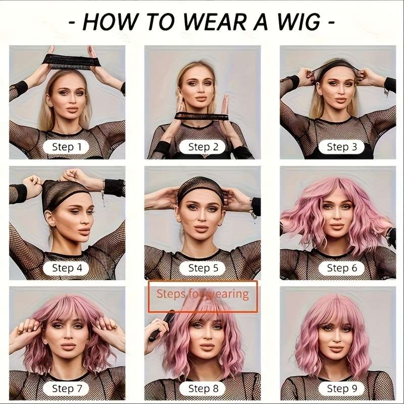 1Pc Black 20.32cm Fashion Design Wig