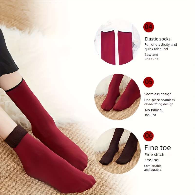 5 Pairs Mixed Color One Size High Elastic Socks