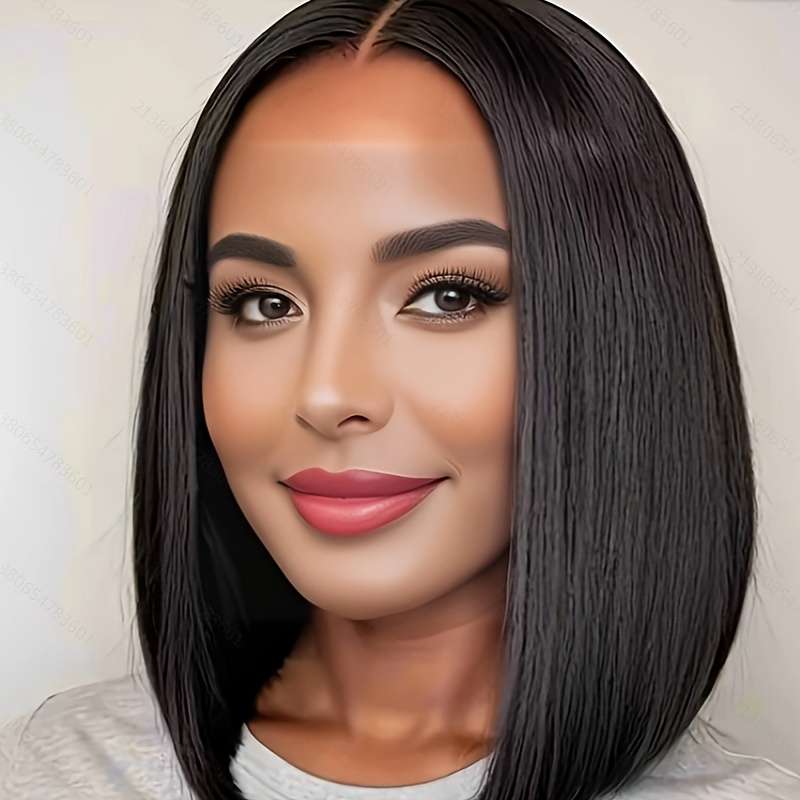 1Pc Black 30.48cm Fashion Design Wig