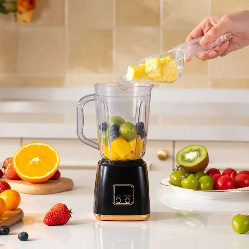 Portable Blender, Compact 7.4V Mini Juicer | Easy-Clean, Digital Display, Stainless Steel Blades,
