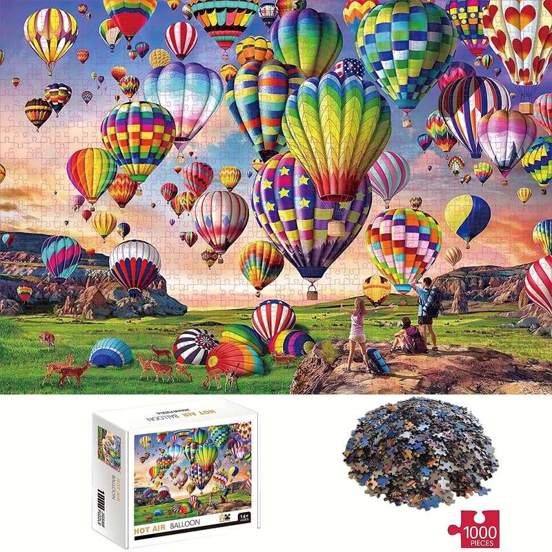 1000pcs Mixed Color Rectangle Paper Jigsaw Puzzles Thick and Durable Seamless Port