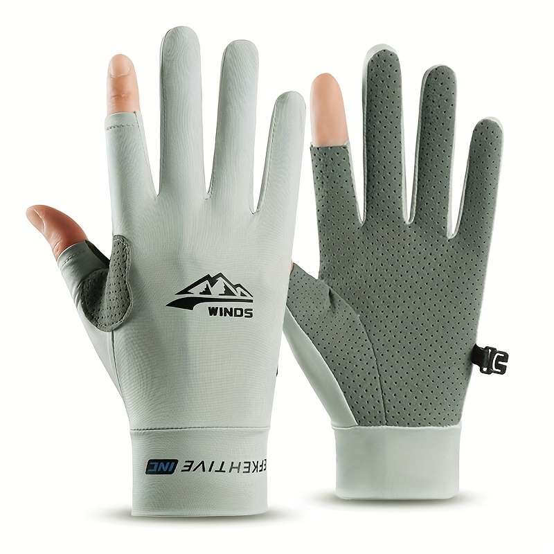 1 Pair Black L Summer Gloves