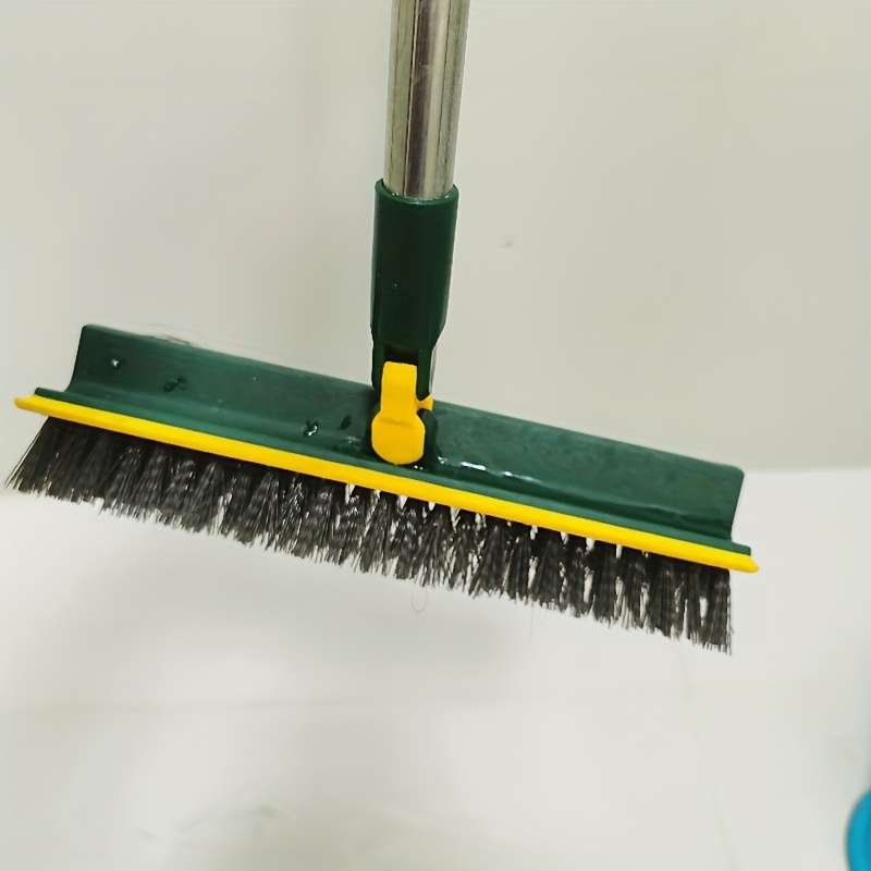 5-in-1 Multi-Purpose Cleaning Brush with Long Handle Clip V-Shaped Bristles for Hard-to-Rea