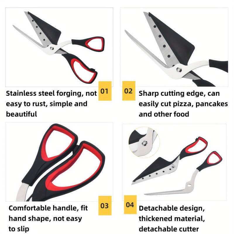 1 Piece Of Multifunctional 2 In 1 Pizza Scissors