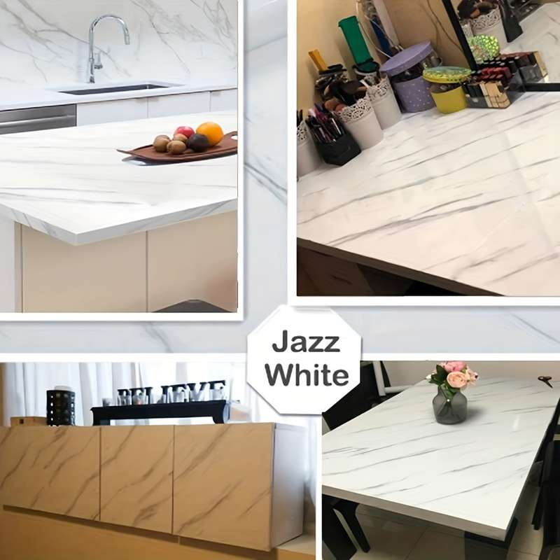 1pc Marble Pattern Self-Adhesive Kitchen Countertop Sticker 200x40cm Waterproof Oil-Resistan