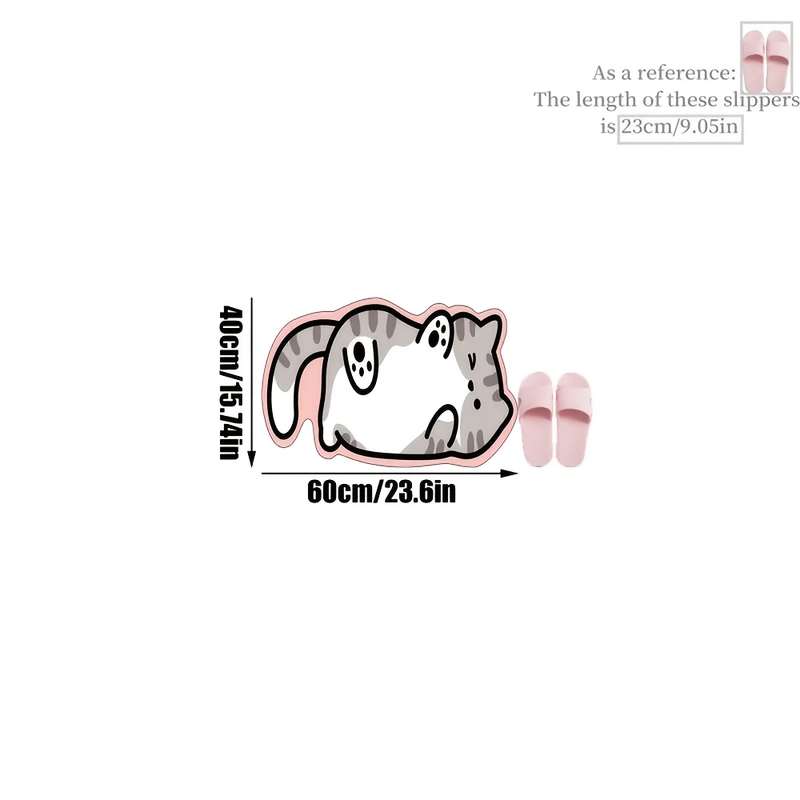 1Pc Belly cat Pink edge 40x60cm 15.74x23.6inch Floor Mat