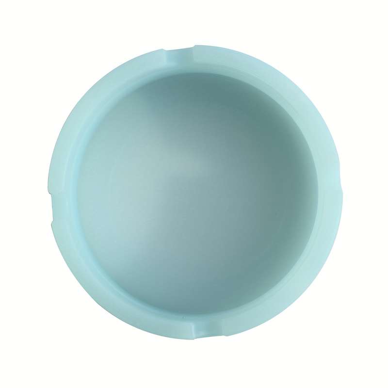 1pc Glow-in-the-Dark Silicone Ashtray Food-Grade Odorless Compact Circular Design for Office