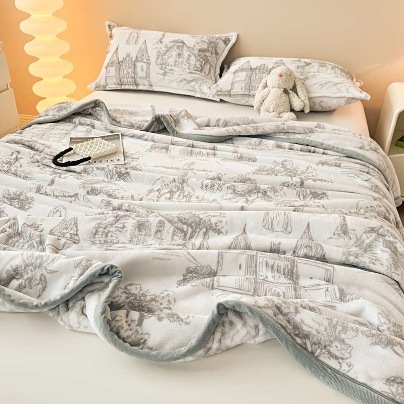 1ps Blanket Color Ink Castle Ash size 150cmx200cm