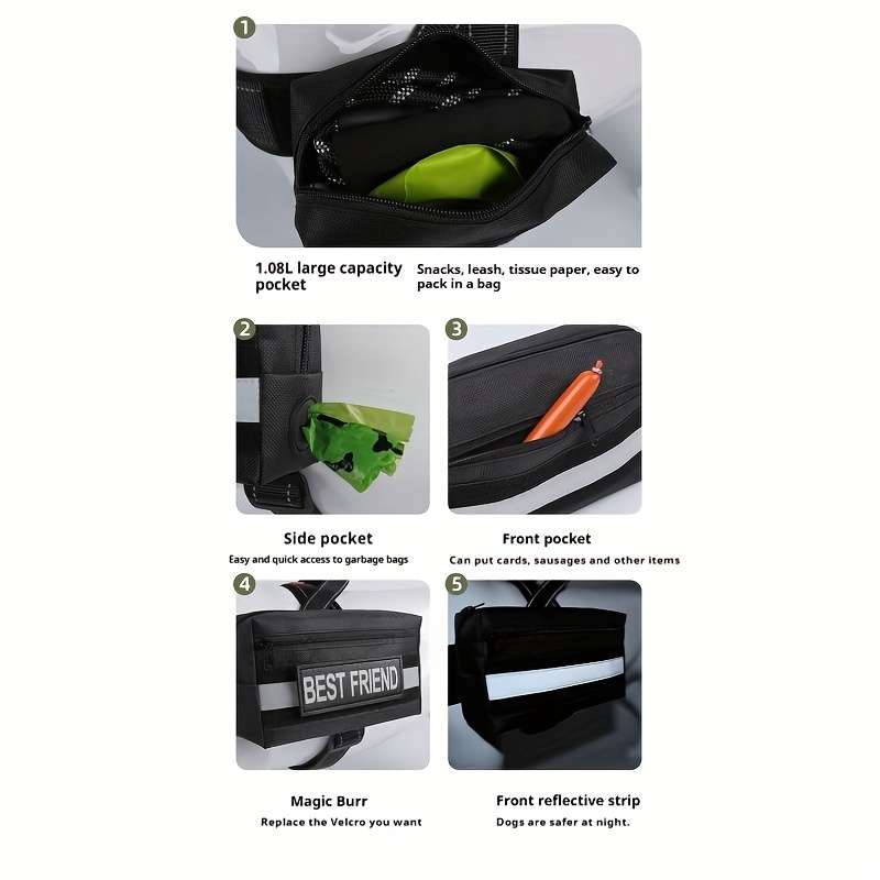 1pc Army Greensize One size Pet Bag