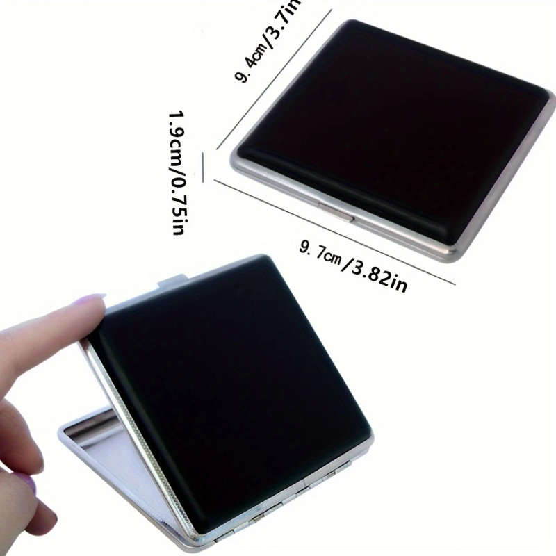 1pc Premium Faux Leather Alloy Cigarette Case Durable Metal Holder for Cigarettes and Cigars Ideal G
