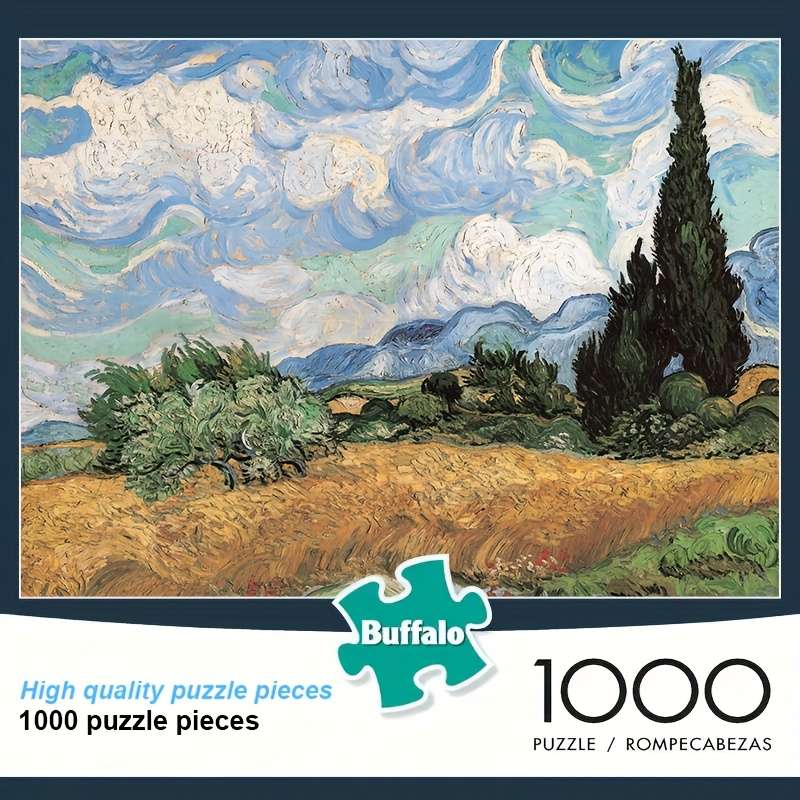 1000pcs Van Gogh Inspired Jigsaw Puzzle for Adults Vibrant Colorful Landscape Scen