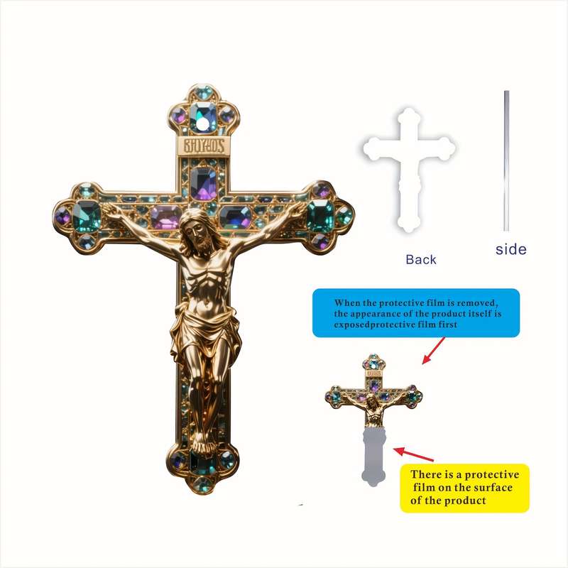 1pc Acrylic Jesus Christian Themed Stickers