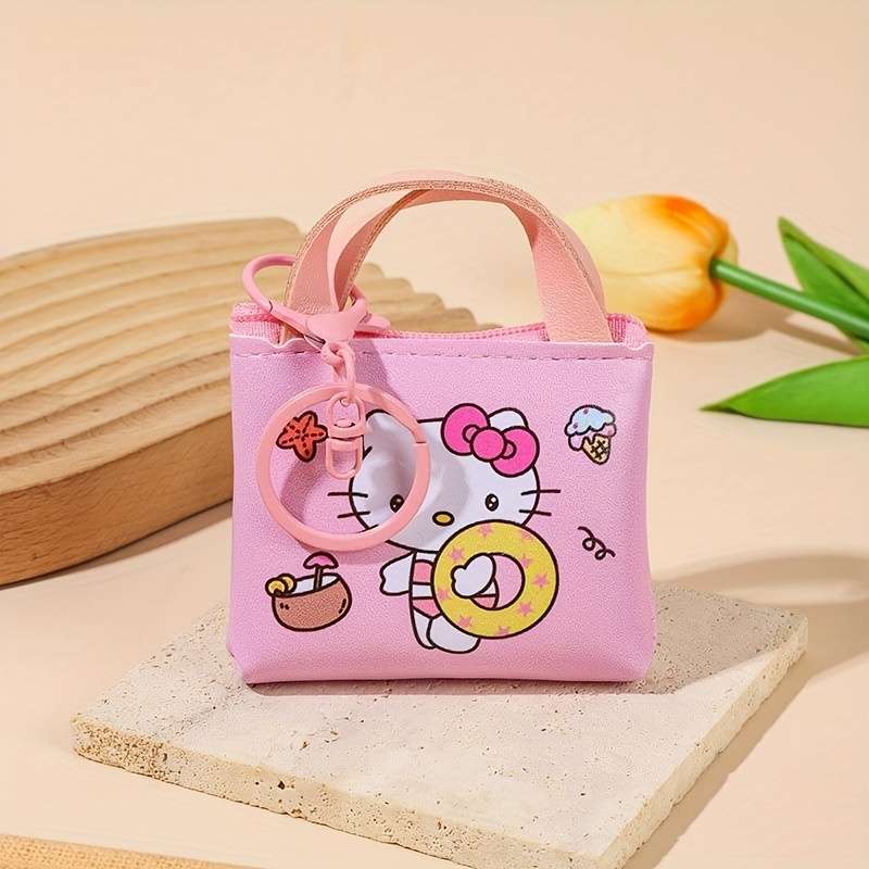 1pc An adorable purse with cute wallet multi-functional coin purse with portable keychain charm wi