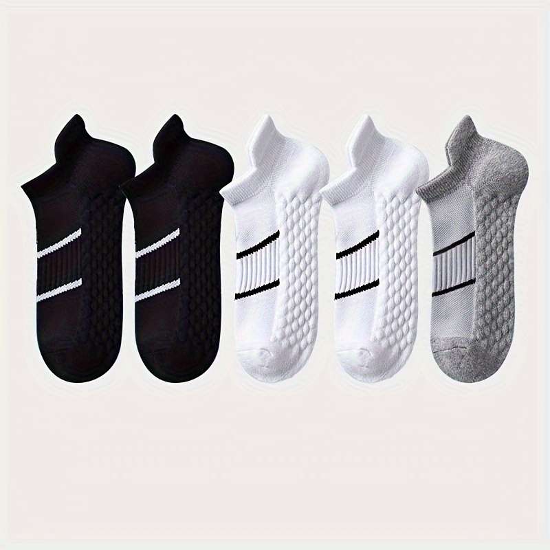 5 Pairs Black And White And Grey One Size High Elastic Socks