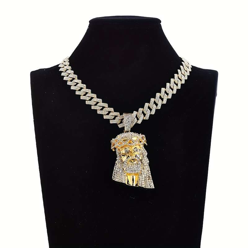 1 Piece Golden Jesus Theme Pendant