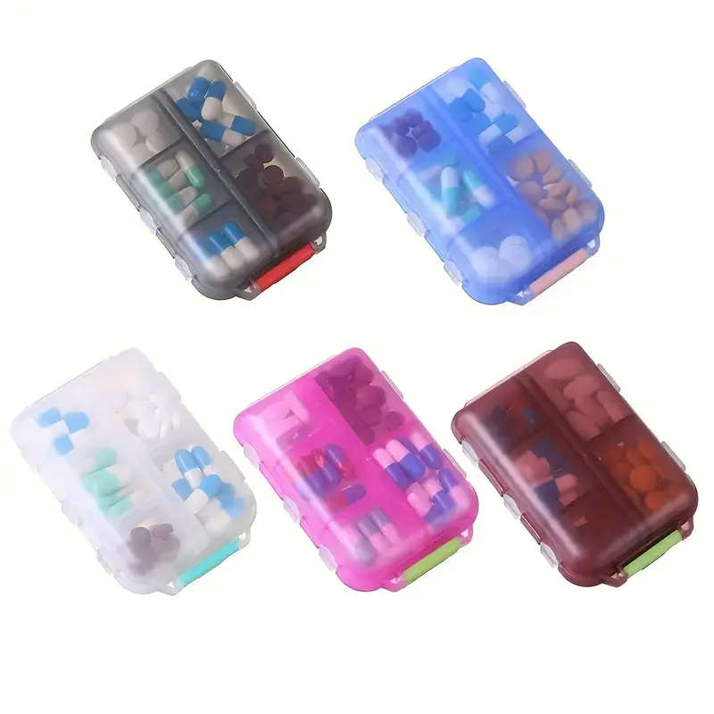 1pc Travel Pill Storage - 10-compartment Pill Box Compact and Portable Pill Box Pill Holder