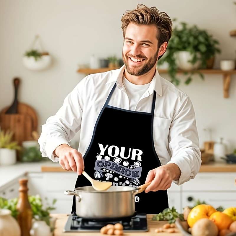 1pc Funny Kitchen Apron with Humorous Recipe Design Perfect for Cooking Baking BBQ Great Gift