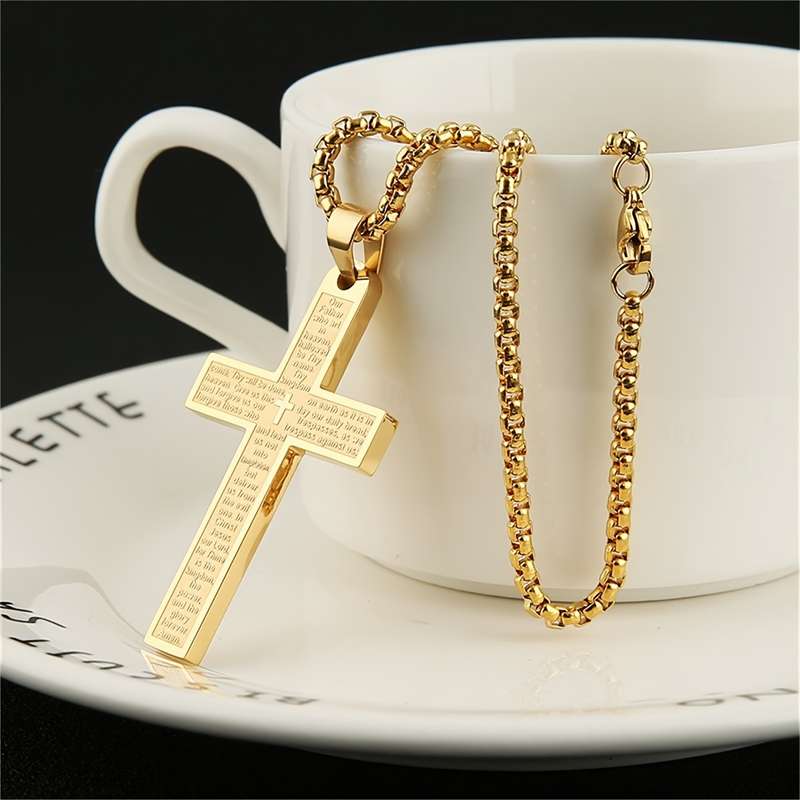 1 Piece Golden Jesus Theme Pendant