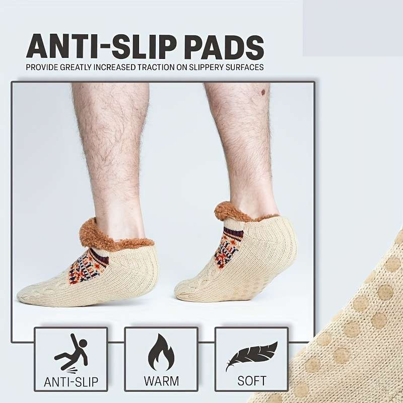 1 Pair Beige Size M Socks