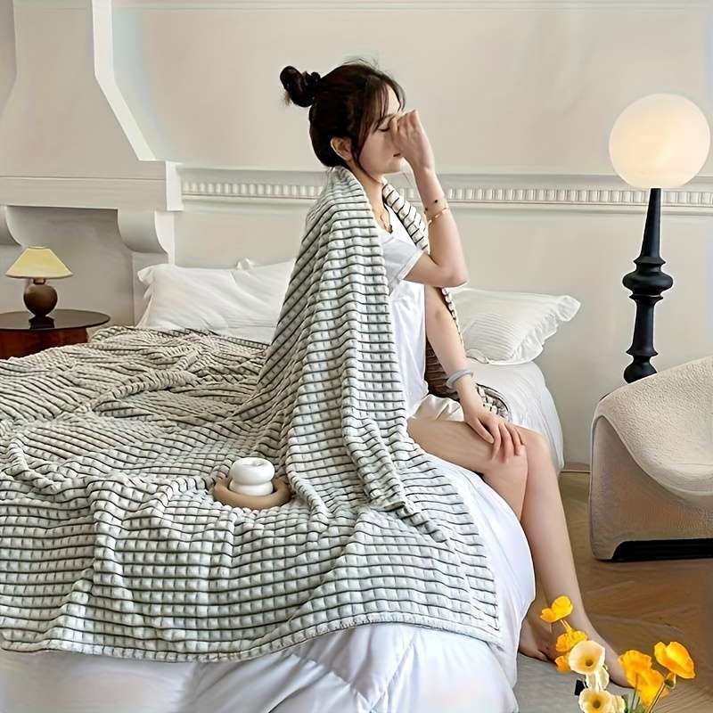 1ps Blanket Color Coffee size 200x230cm