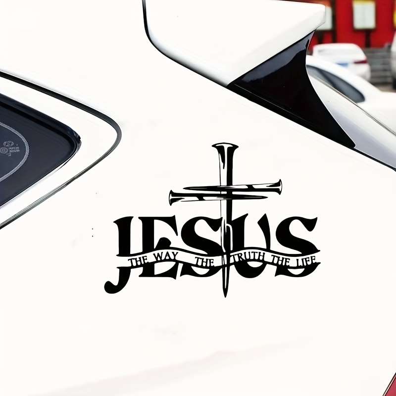 1pc   13.97cmx11.0cm Jesus Christian Themed Stickers