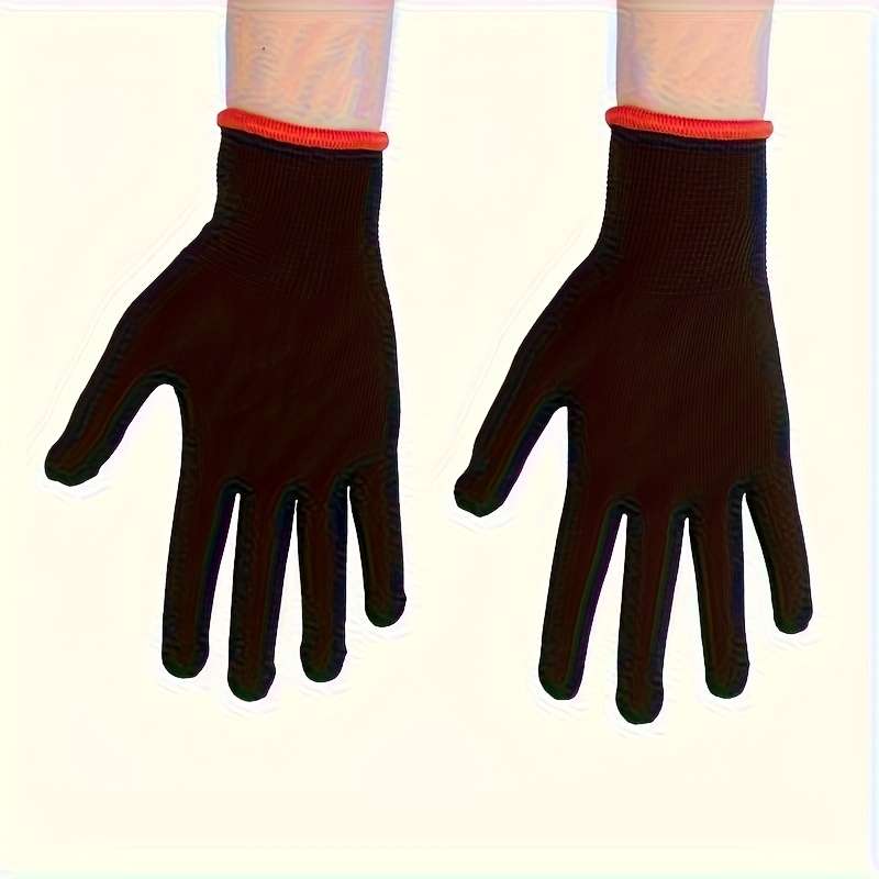 6 Pairs Black Multi Purpose Work Gloves