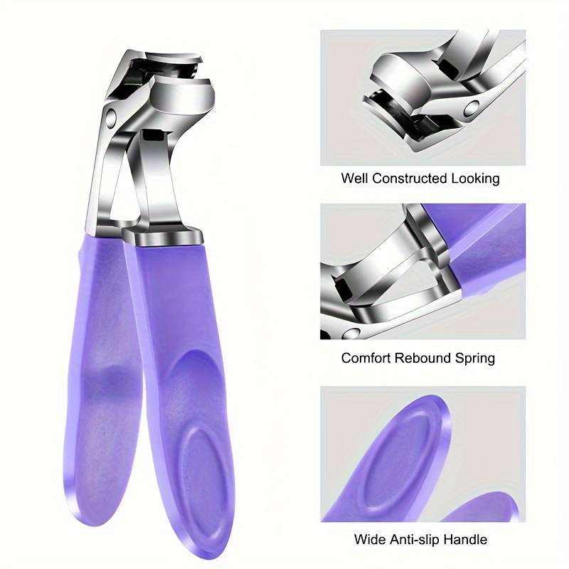 1pcs In-stock Stainless Steel Nail Clippers Heavy-duty Nail Clippers Curved Design Large Openin