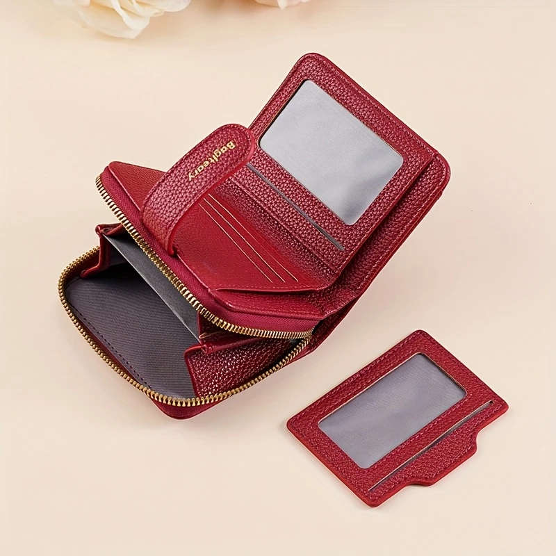 New Lychee Pattern Solid Color Wallet