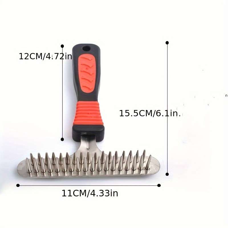 1pc Red And Black Pet Comb