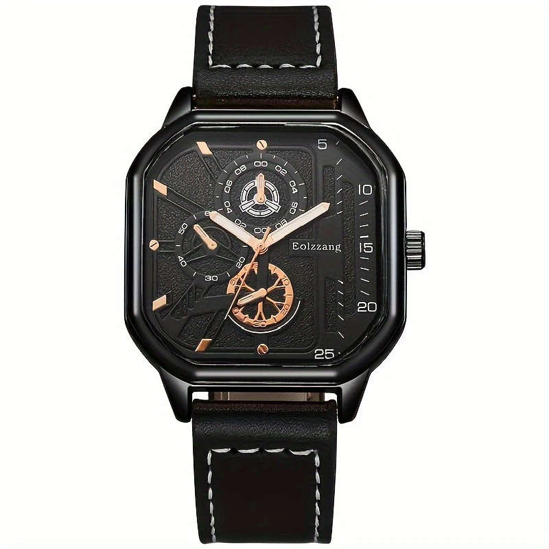 1pc Black Technology Watch Men's Advanced Sense New Concept Trend Sports Ideal Choice For Gifts