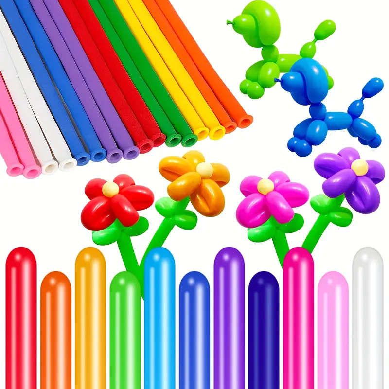 50 Bright And Colorful Latex Balloons