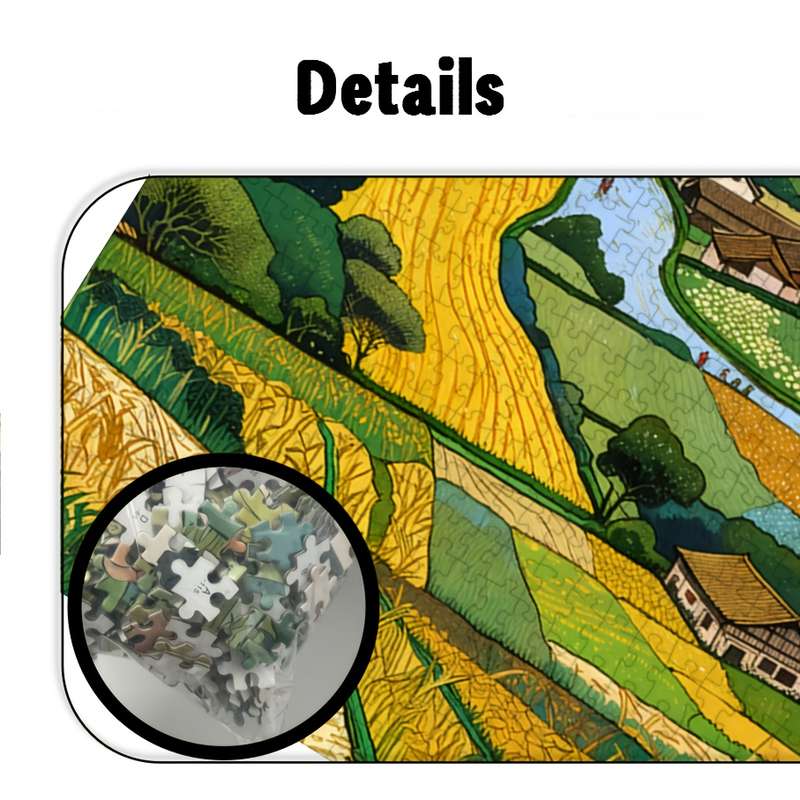 1000pcs Vibrant Rural Scenery Jigsaw Puzzle High-Quality Paper Multicolor Ideal f