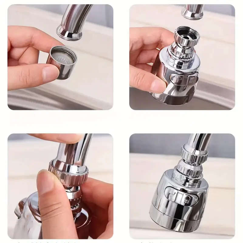 1pc 360° Rotating Kitchen Faucet Water Filter Anti-Splash Sprayer