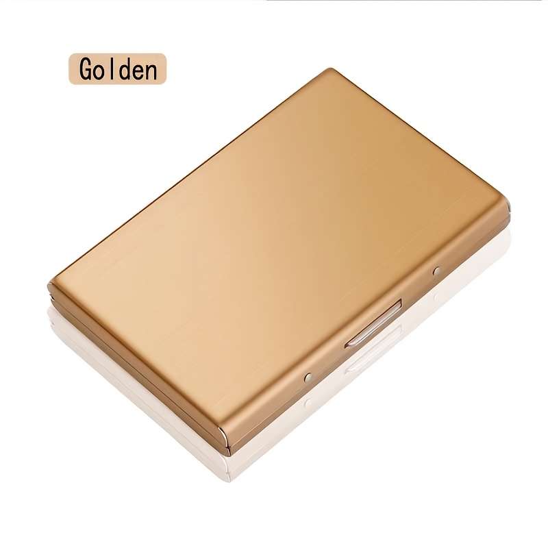 1pc Premium Stainless Steel RFID Blocking Card Holder for Men C Sleek Black Metal Wallet with Multi